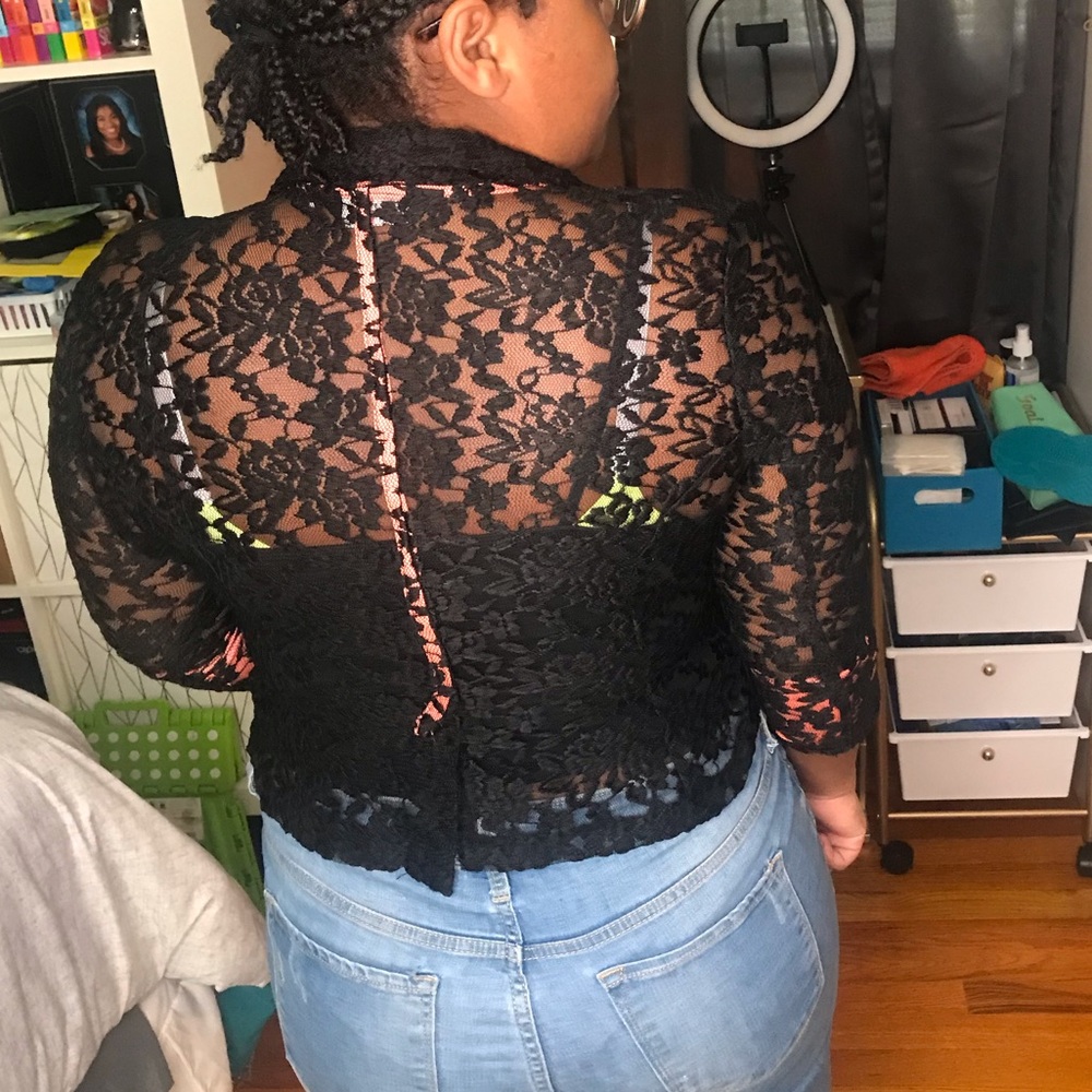 Black Lace Blazer